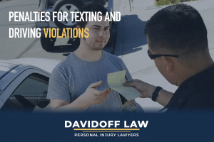 Penalties for texting and driving violations