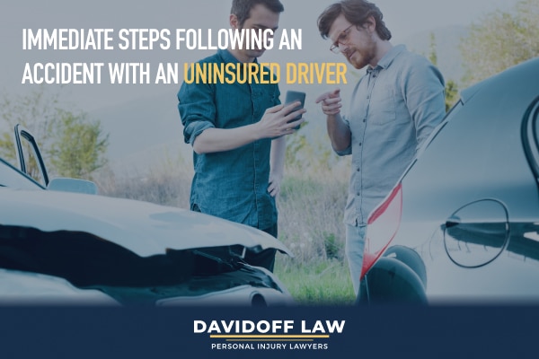 Immediate steps following an accident with an uninsured driver